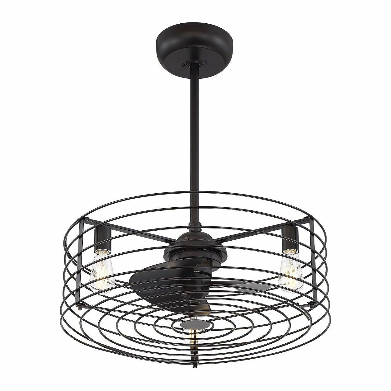 14" 3-Light Fan D'Lier modern fandeliers for living rooms