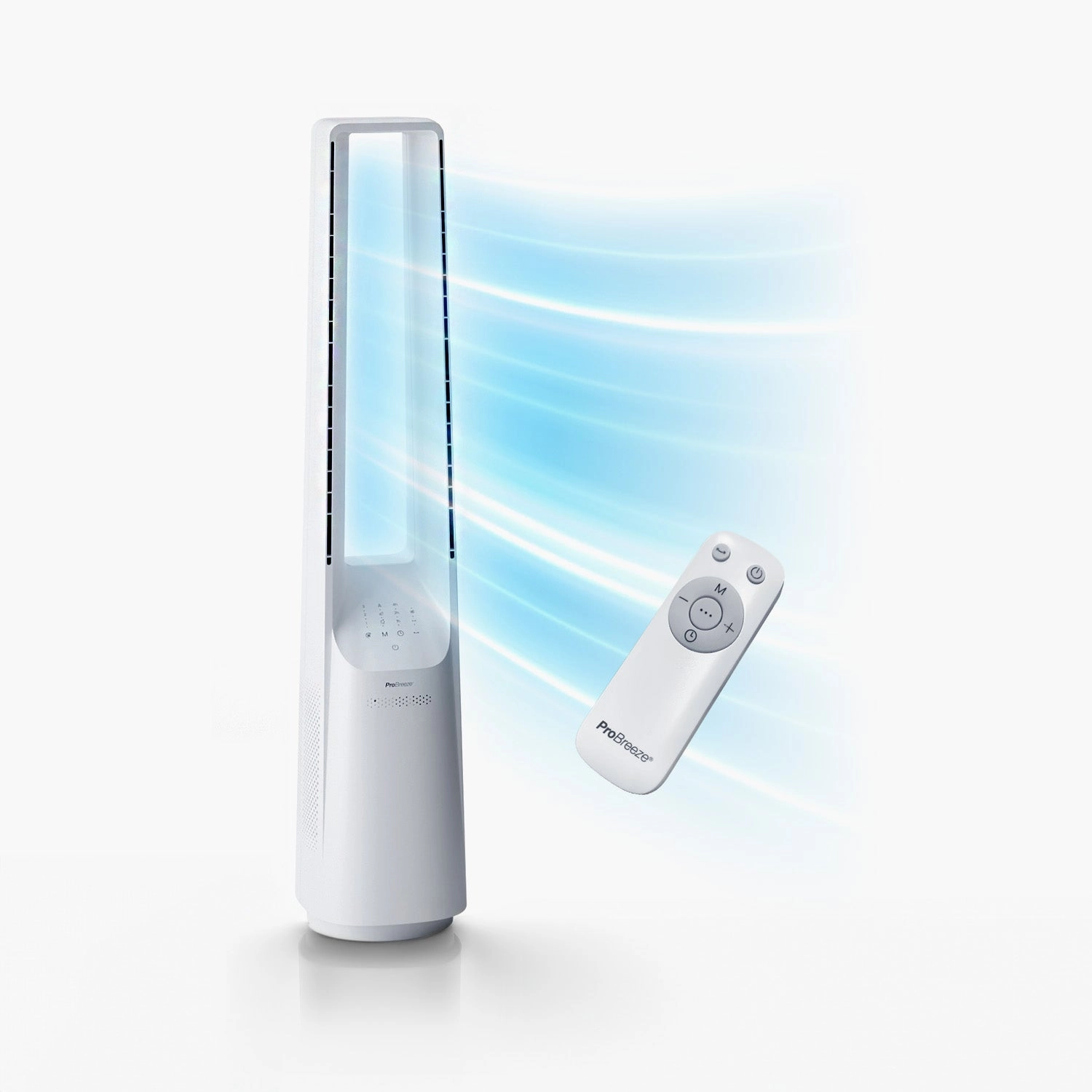 40" Bladeless Tower Fan with Smart App Control - White