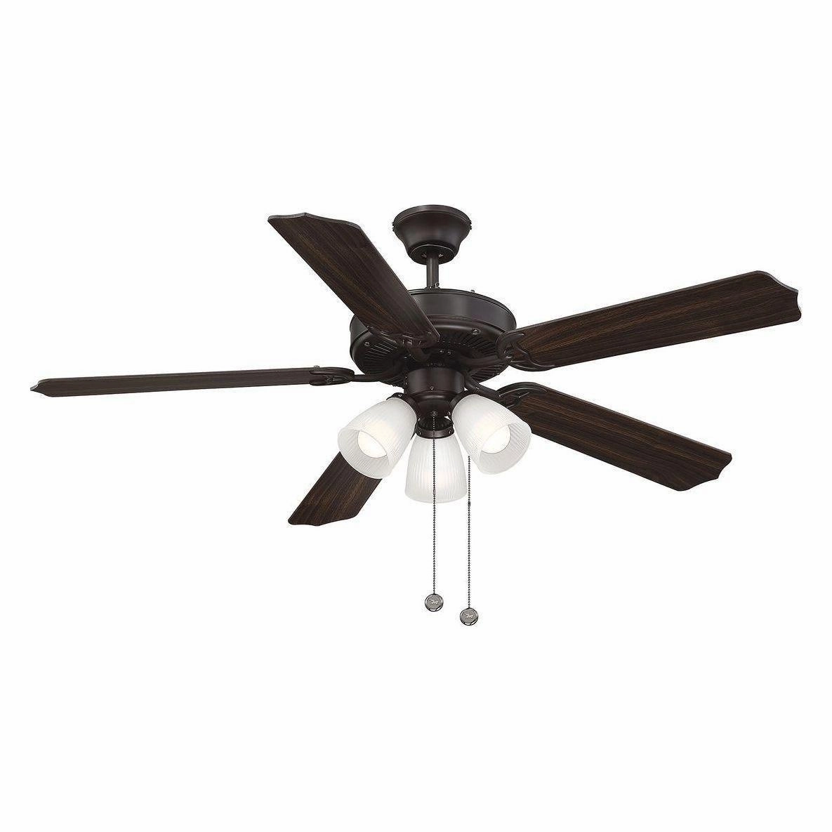 52" 3-Light Ceiling Fan