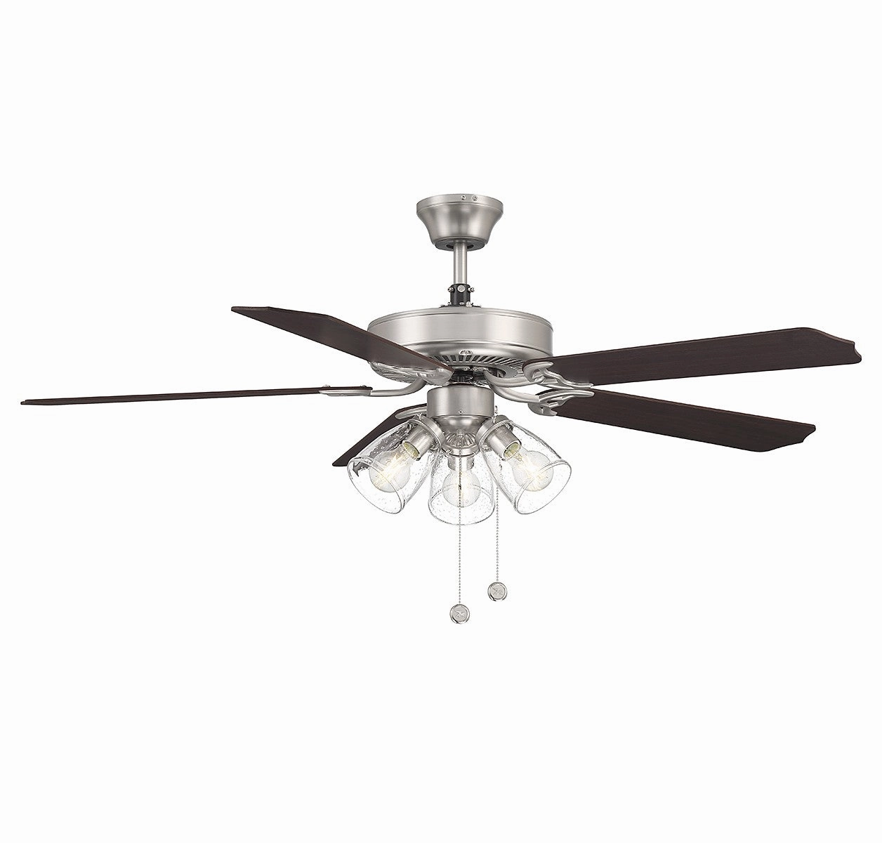 52" Ceiling Fan Brushed Nickel portable medium fans with handle design