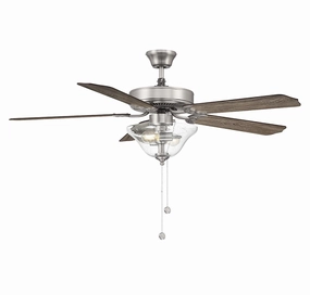 52" Ceiling Fan Brushed Nickel medium electric fans for multi-room use