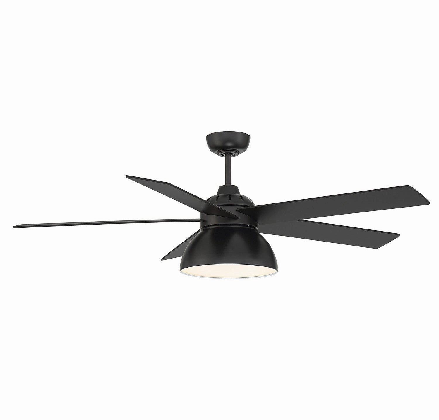 52"Ceiling Fan Matte Black energy-efficient medium fans with remote