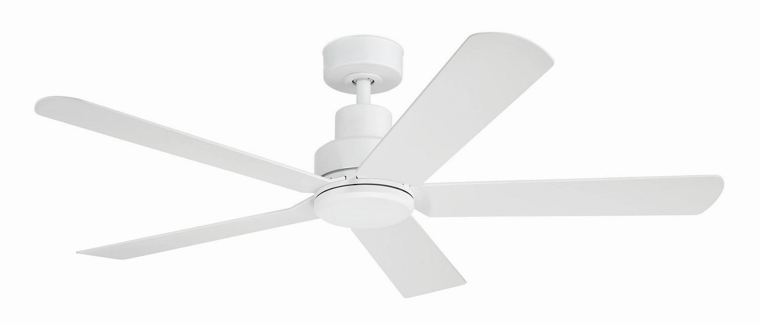 52"Ceiling Fan Matte White stylish medium fans for contemporary homes