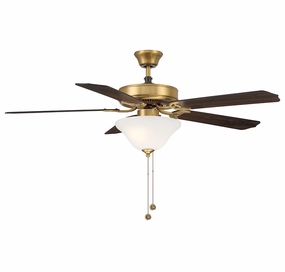 52" Ceiling Fan Natural Brass portable medium fans with handle design