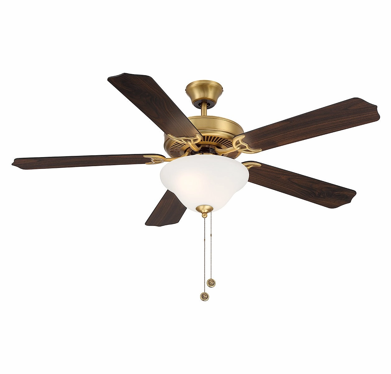 52" Ceiling Fan Natural Brass