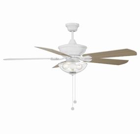 52" Outdoor Ceiling Fan White home cooling fans in medium size