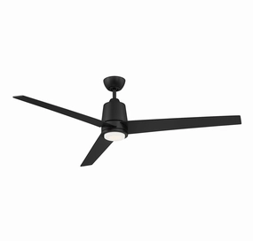56"Ceiling Fan Matte Black medium electric fans for multi-room use