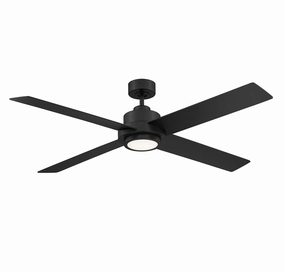 56"Ceiling Fan Matte Black modern medium fans for everyday cooling