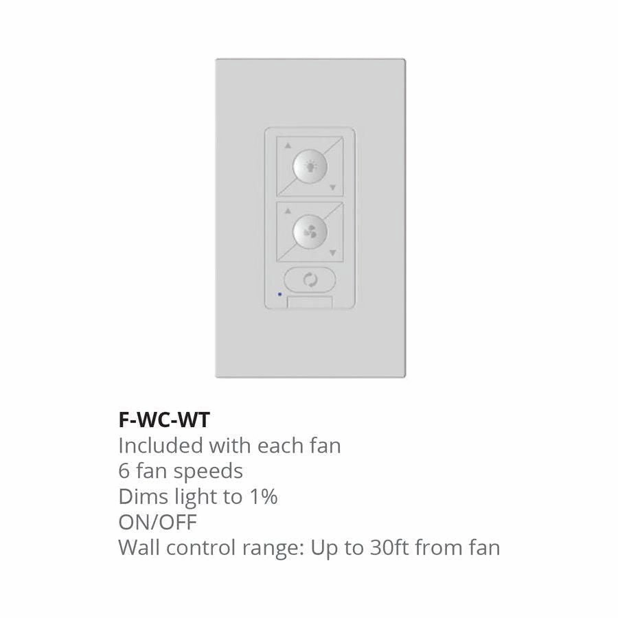 6-Speed RF Ceiling Fan Wall Control with Single Pole Wallplate