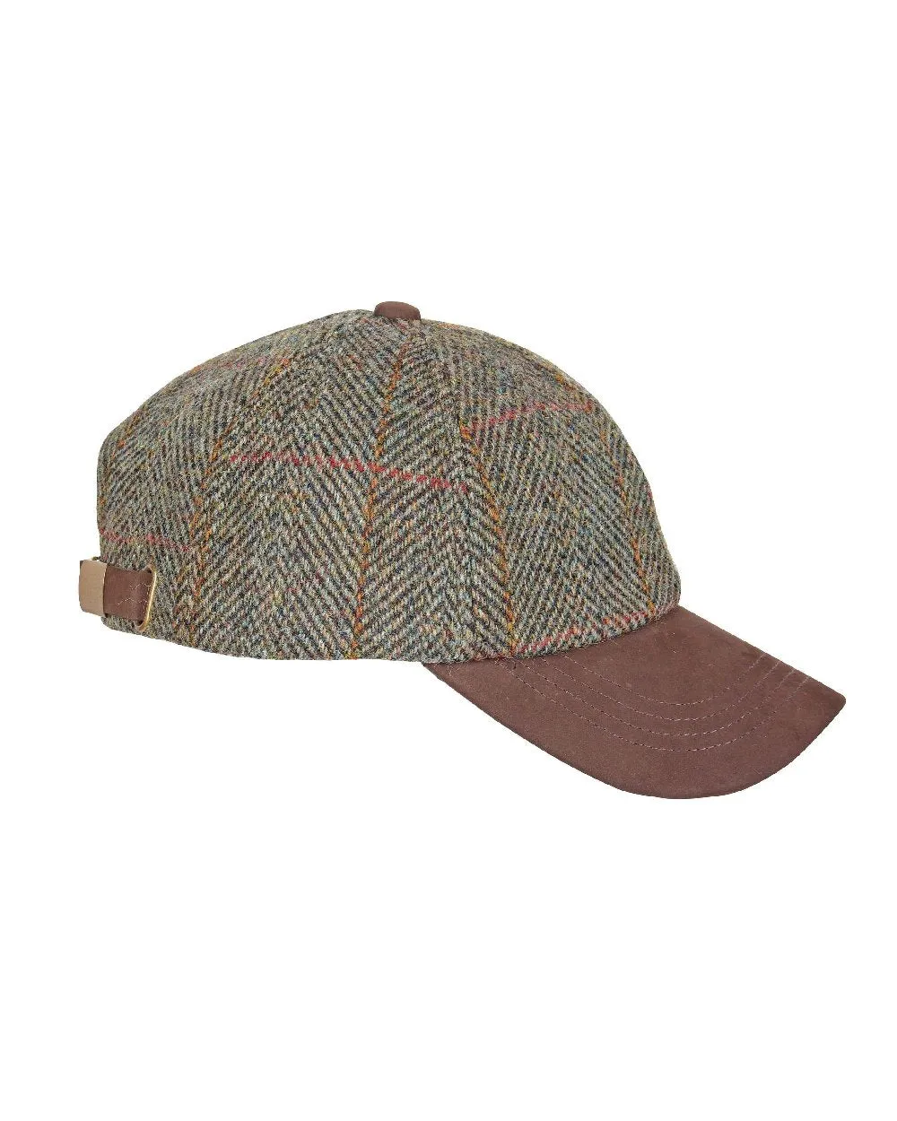 Accessories Heather Hats Heather Glencairn Harris Tweed / Leather Peak Baseball Cap
