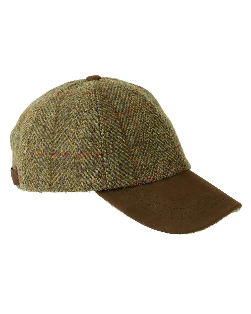 Accessories Heather Hats Heather Glencairn Harris Tweed / Leather Peak Baseball Cap