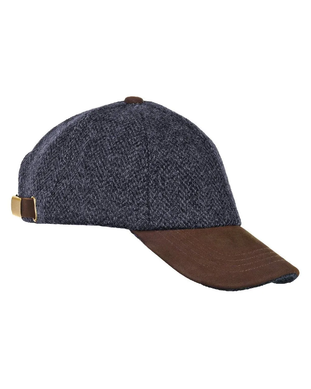 Accessories Heather Hats Heather Glencairn Harris Tweed / Leather Peak Baseball Cap