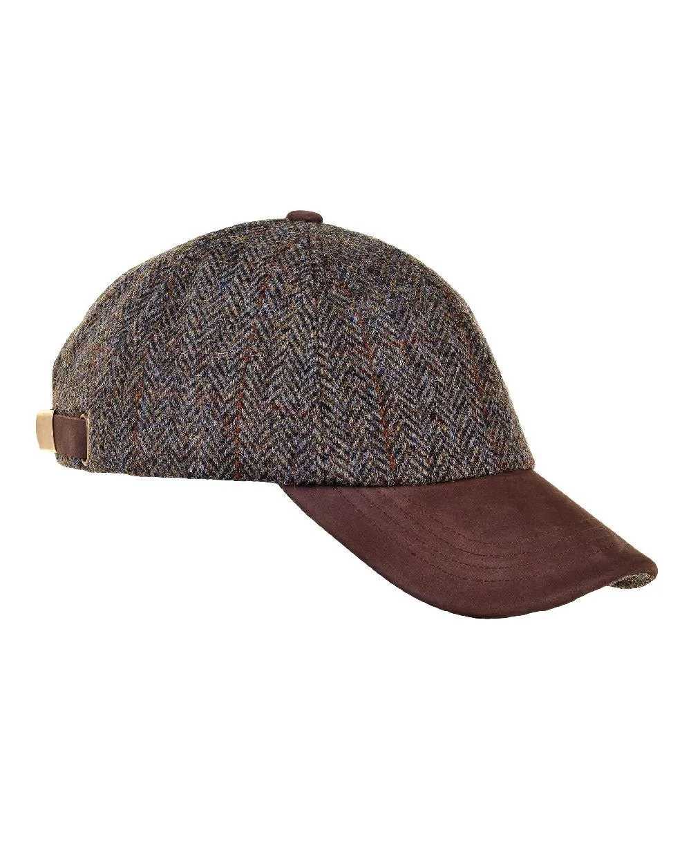 Accessories Heather Hats Heather Glencairn Harris Tweed / Leather Peak Baseball Cap
