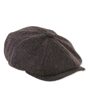 Accessories Heather Hats Heather Scott Newsboy Harris Tweed 8-Piece Cap Clearance