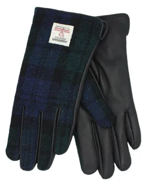 Accessories Heather Hats Heather Womens Skye Harris Tweed And Leather Gloves