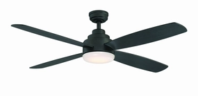 Aeris 52"Ceiling Fan Matte Black compact medium fans for desks and counters