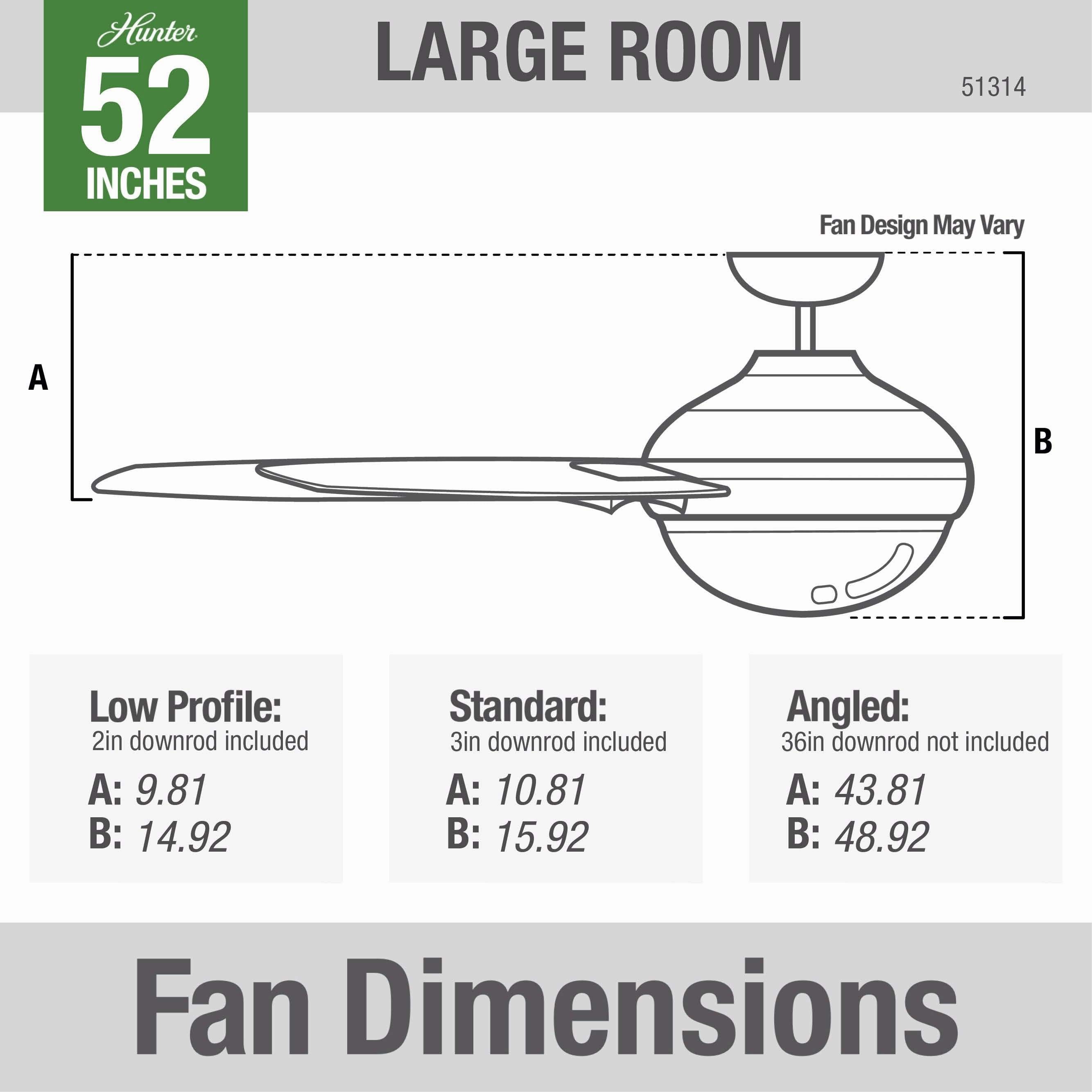 Aerodyne 52"Ceiling Fan Matte Black