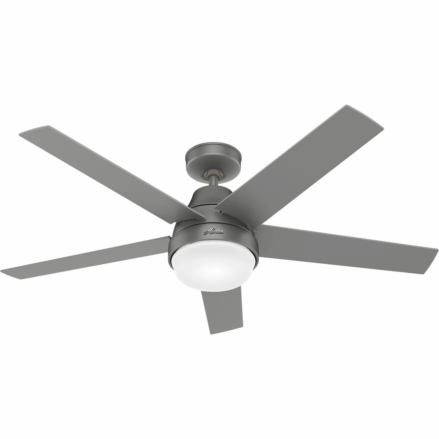Aerodyne 52"Ceiling Fan Matte Silver quiet medium fans for living room use