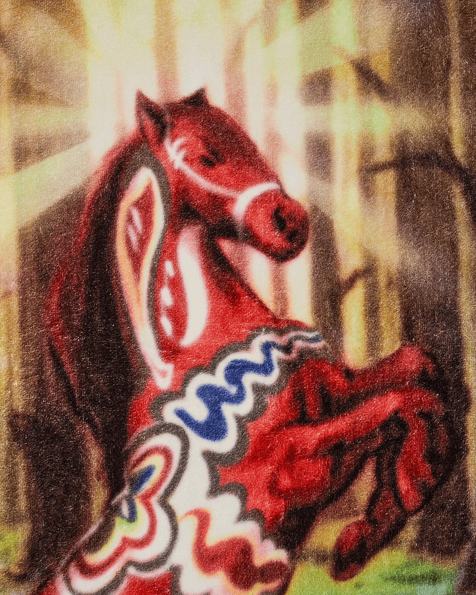 Airbrush Horse Beach Towel Multicolor