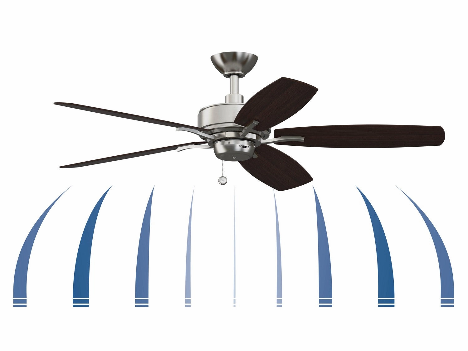 Aire Deluxe 52"Ceiling Fan Brushed Nickel