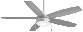 Airetor 52"Ceiling Fan Brushed Nickel W/ Silver affordable medium fans for summer