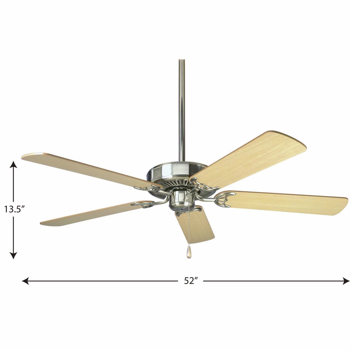 AirPro 52"Ceiling Fan Brushed Nickel