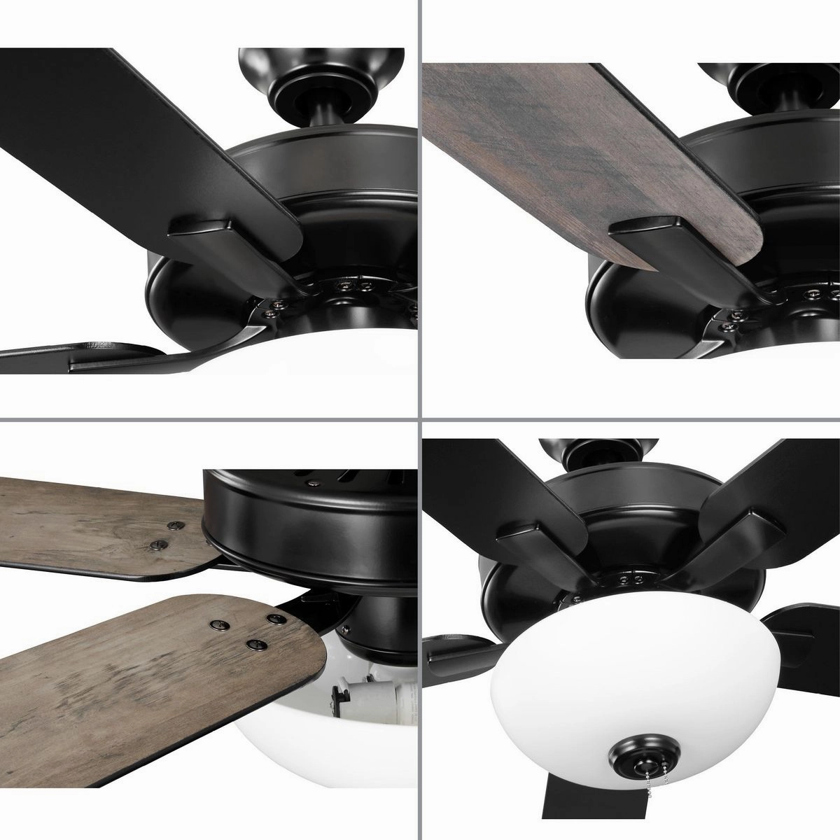 AirPro 52"Ceiling Fan Matte Black