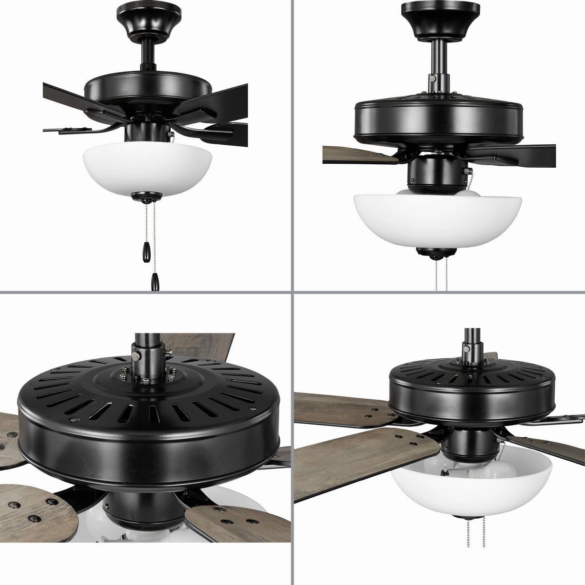 AirPro 52"Ceiling Fan Matte Black