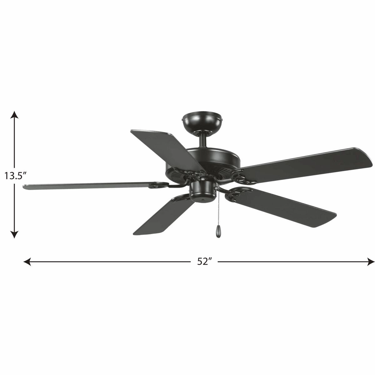 AirPro 52"Ceiling Fan Matte Black