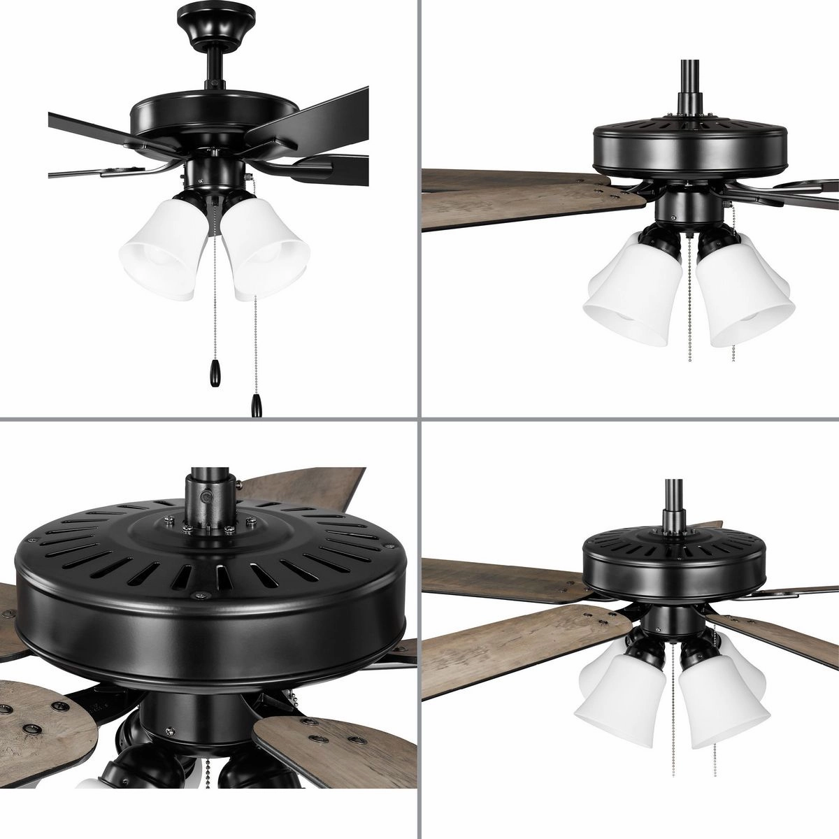 AirPro 52"Ceiling Fan Matte Black