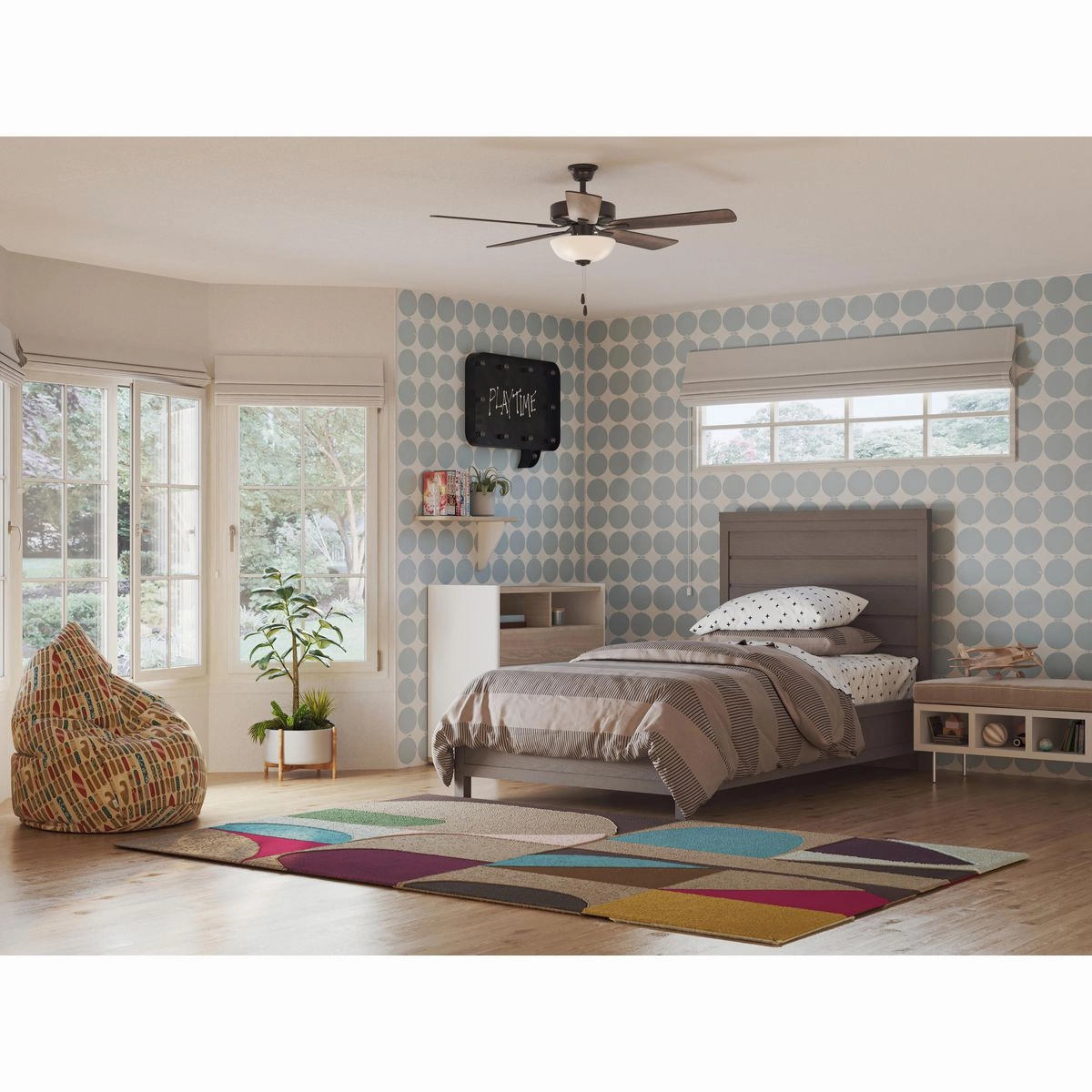 AirPro 52"Ceiling Fan Matte Black