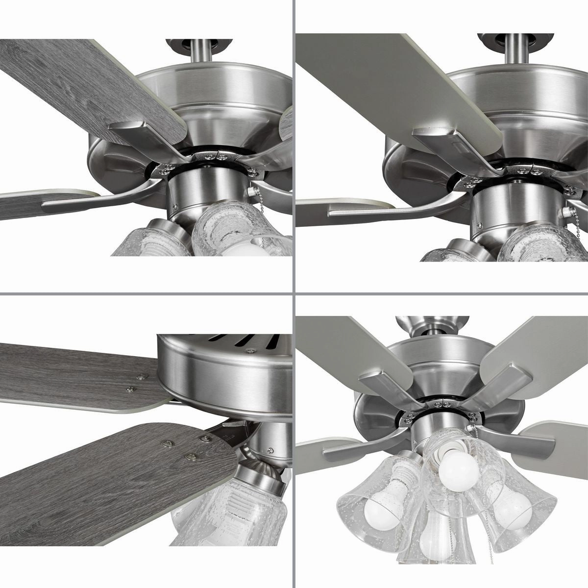 Airpro Builder Fan 52"Ceiling Fan Brushed Nickel