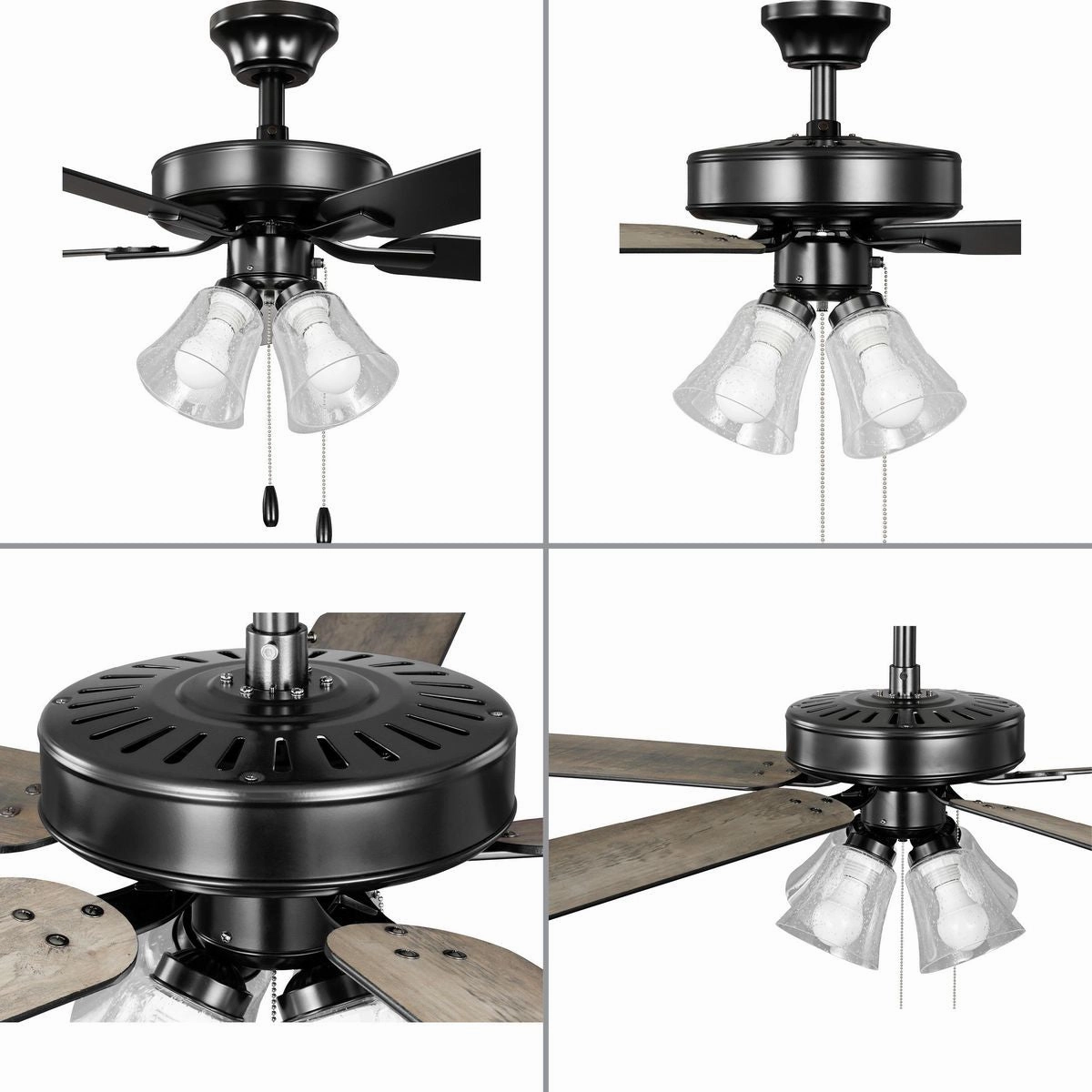 Airpro Builder Fan 52"Ceiling Fan Matte Black