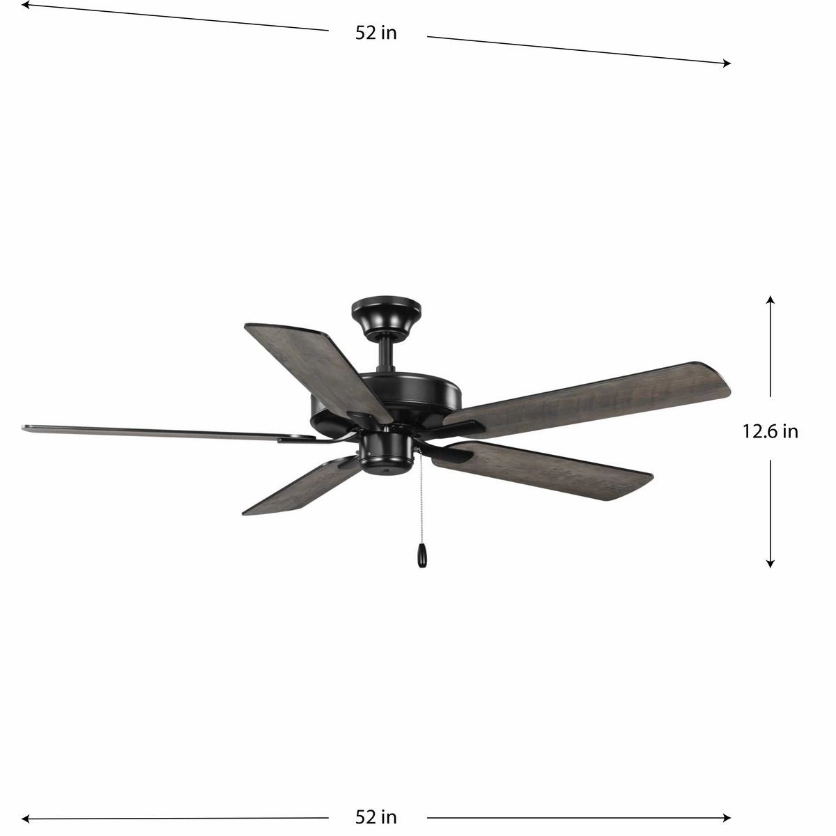 Airpro Builder Fan 52"Ceiling Fan Matte Black