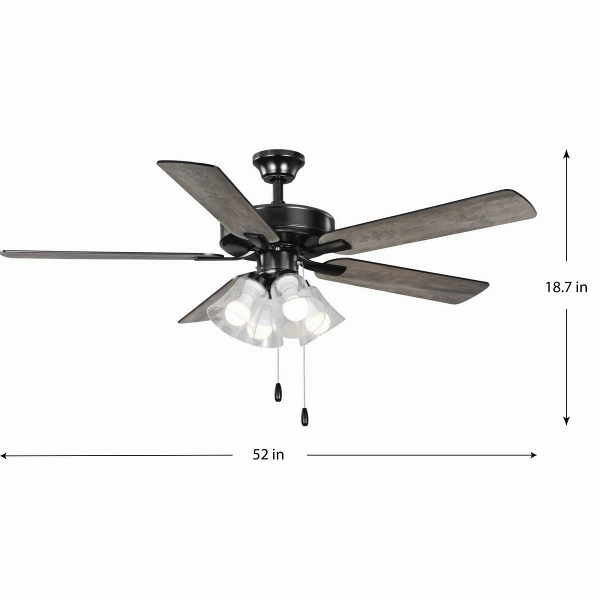 Airpro Builder Fan 52"Ceiling Fan Matte Black