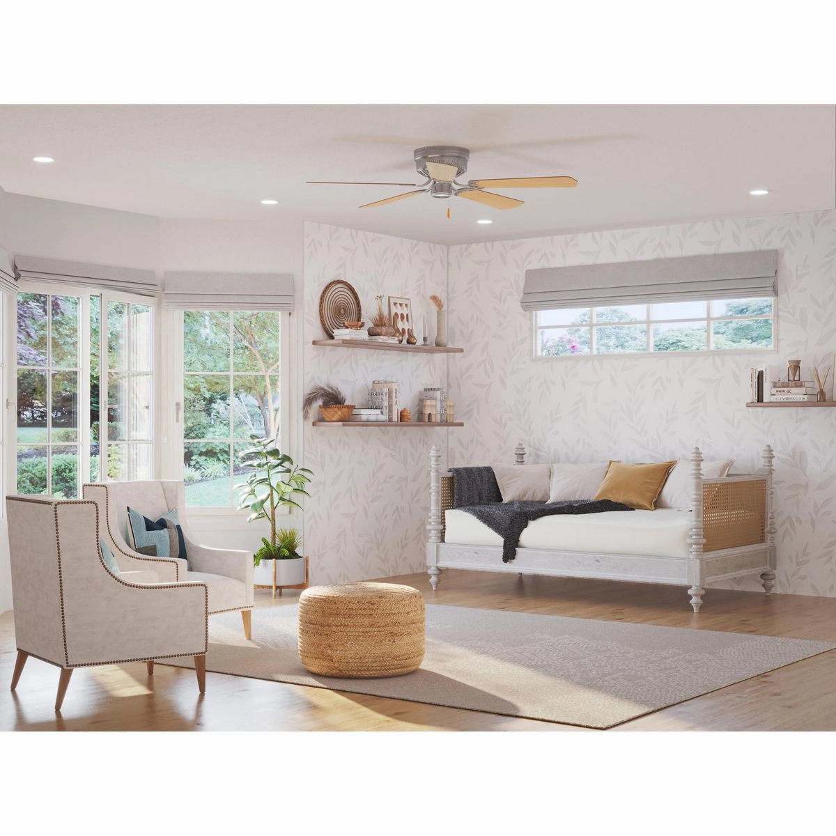 Airpro Hugger 52"Ceiling Fan Brushed Nickel