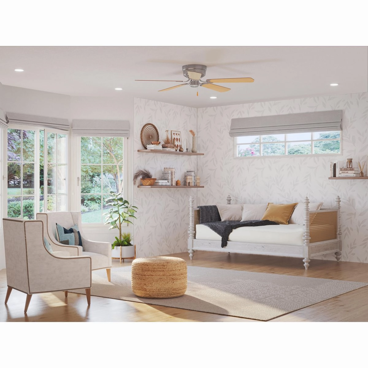 Airpro Hugger 52"Ceiling Fan Brushed Nickel
