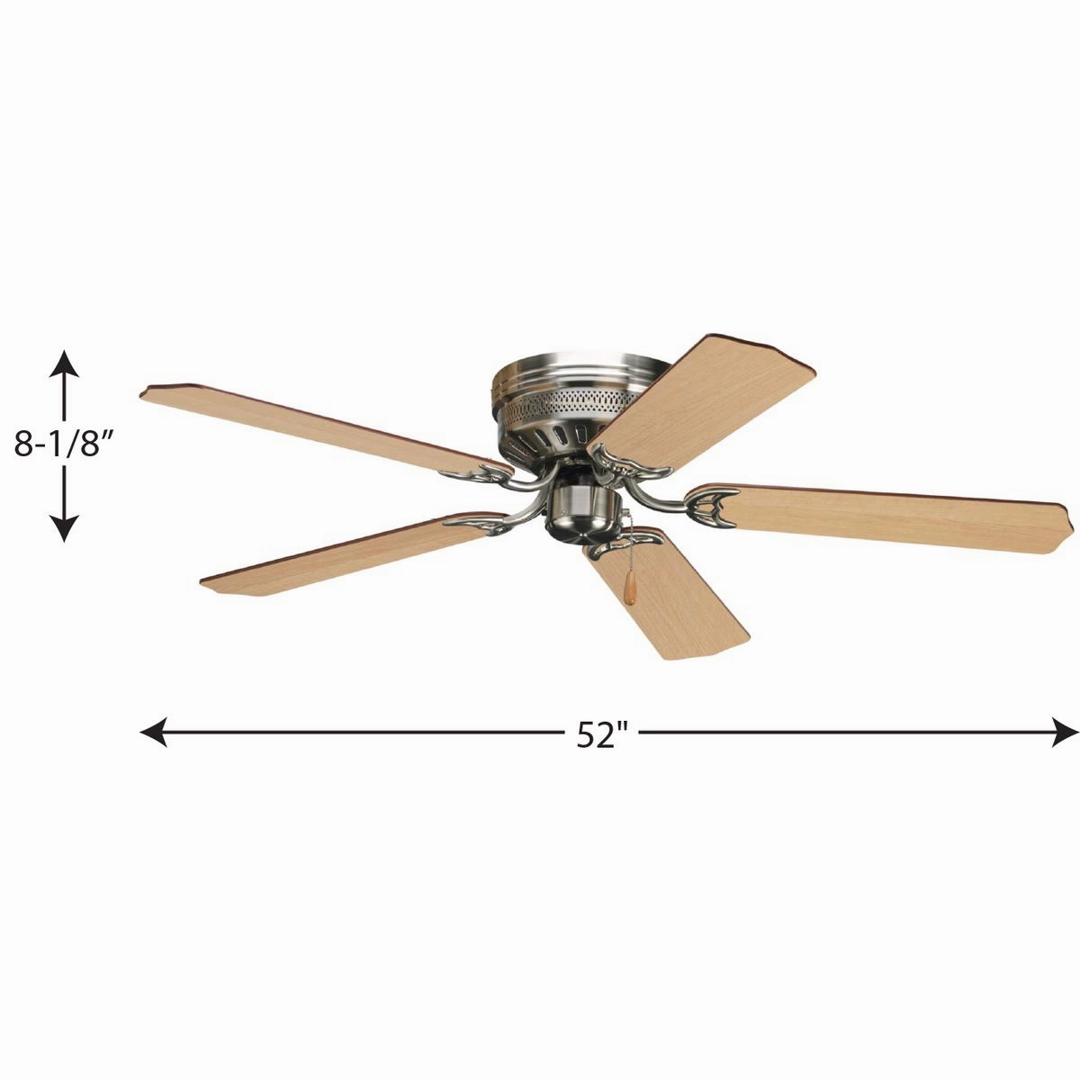 Airpro Hugger 52"Ceiling Fan Brushed Nickel