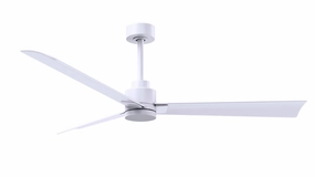 Alessandra 56"Ceiling Fan Matte White energy-efficient medium fans with remote