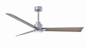 Alessandra - LK 56"Ceiling Fan Brushed Nickel quiet medium fans for living room use