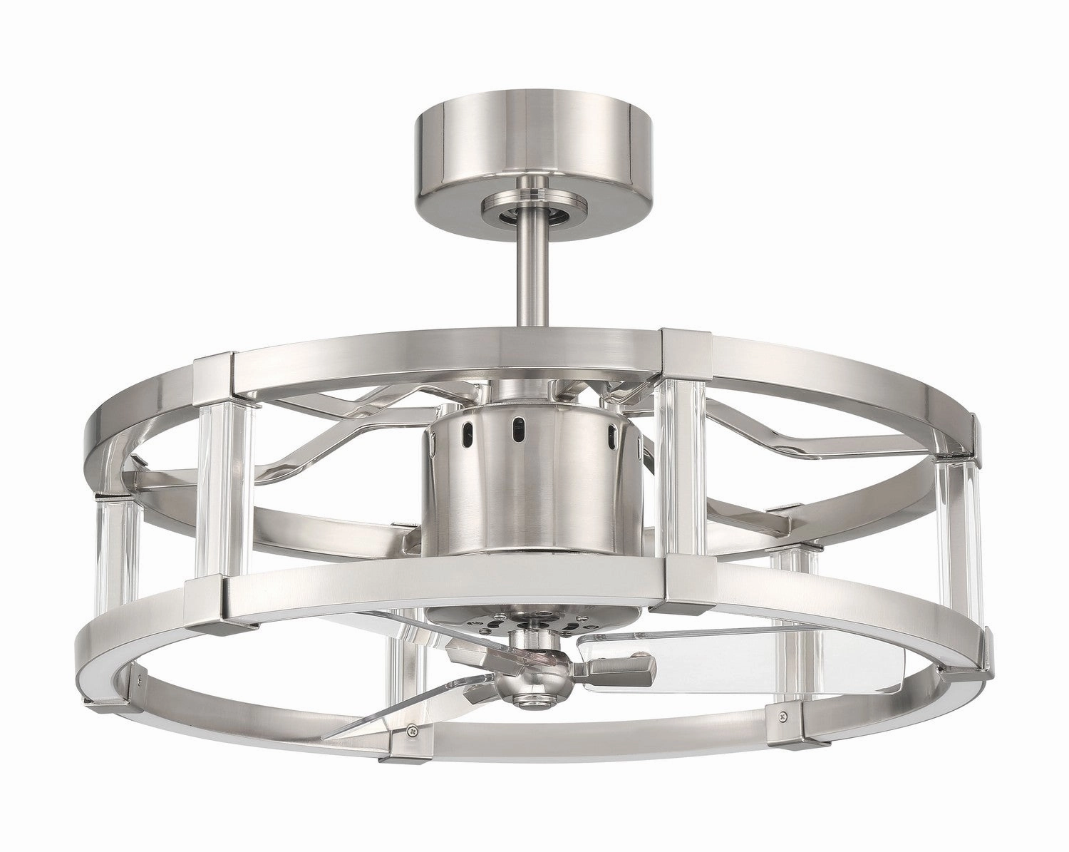 Alexis 18"Ceiling Fan Brushed Polished Nickel decorative fandeliers with lights