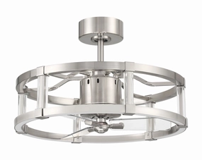 Alexis 18"Ceiling Fan Brushed Polished Nickel decorative fandeliers with lights