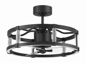 Alexis 18"Ceiling Fan Flat Black decorative fandeliers with lights