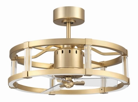 Alexis 18"Ceiling Fan Satin Brass decorative fandeliers with lights