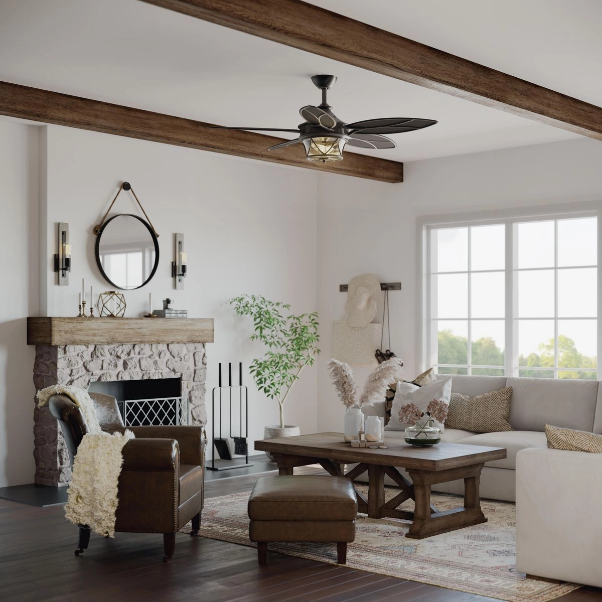 Alfresco 54"Ceiling Fan Blistered Iron