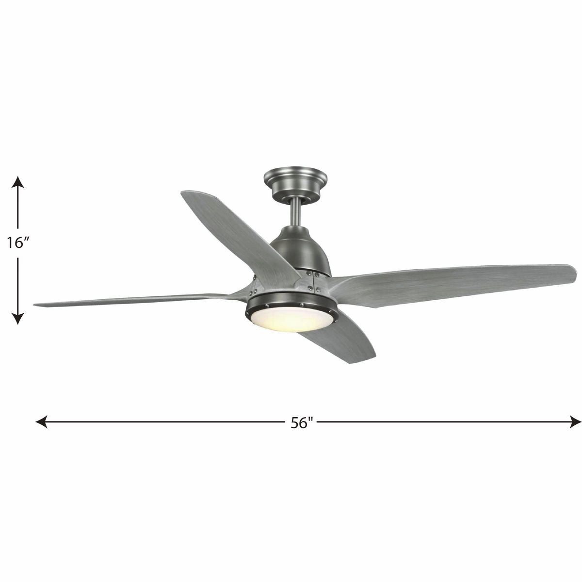 Alleron 56"Ceiling Fan Antique Nickel