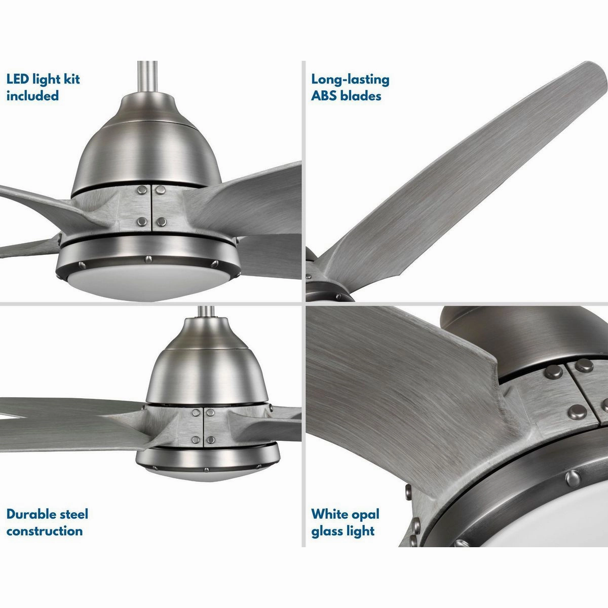 Alleron 56"Ceiling Fan Antique Nickel