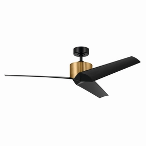 Almere 56"Ceiling Fan Natural Brass oscillating medium fans with strong airflow