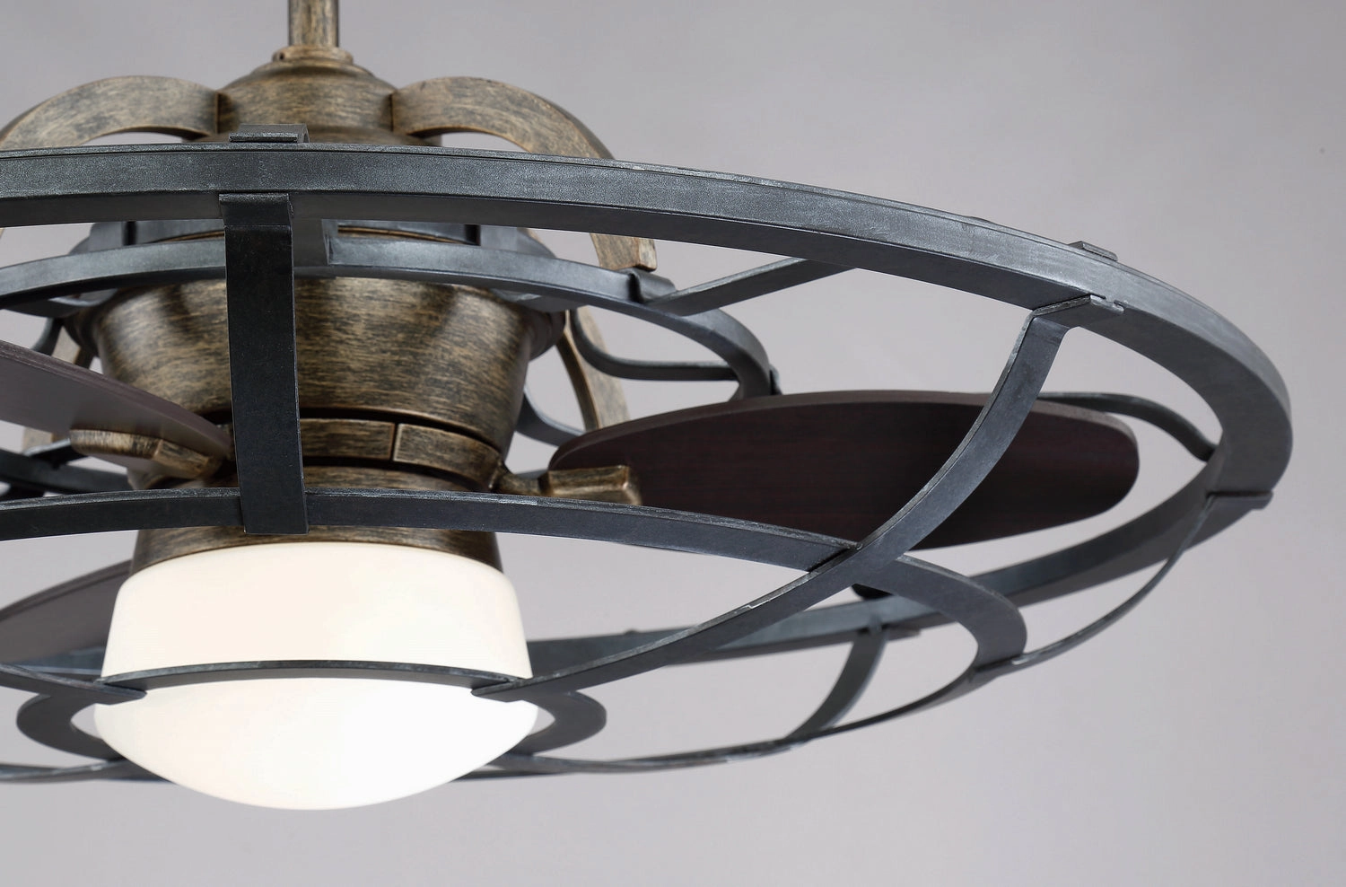 Alsace LED Fan D'Lier Reclaimed Wood