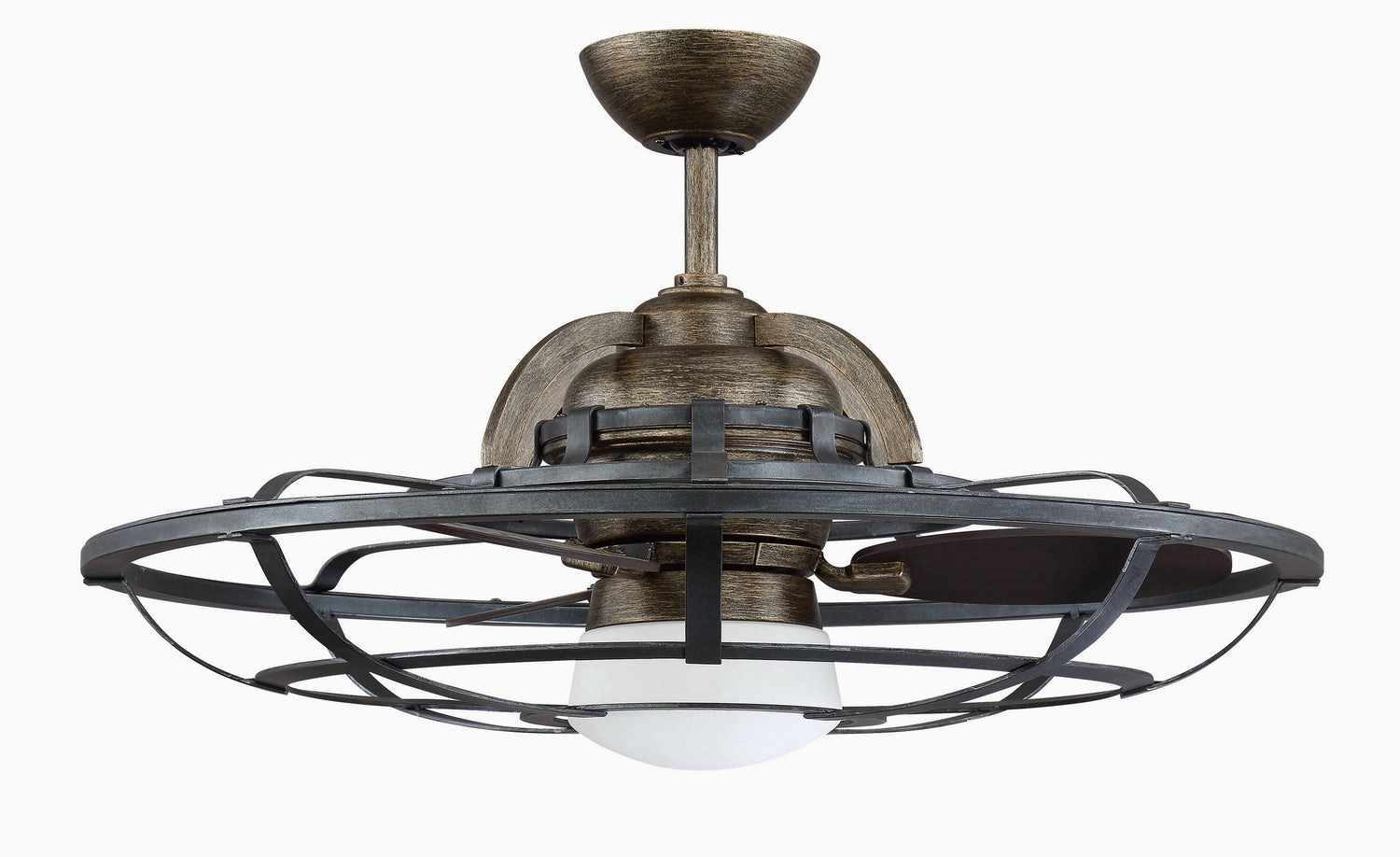 Alsace LED Fan D'Lier Reclaimed Wood